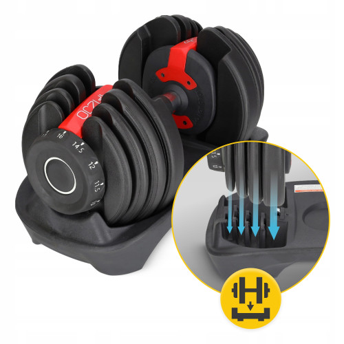 Гантель  4FIZJO Premium 1.5-16 кг с регулируемым весом - фото №5